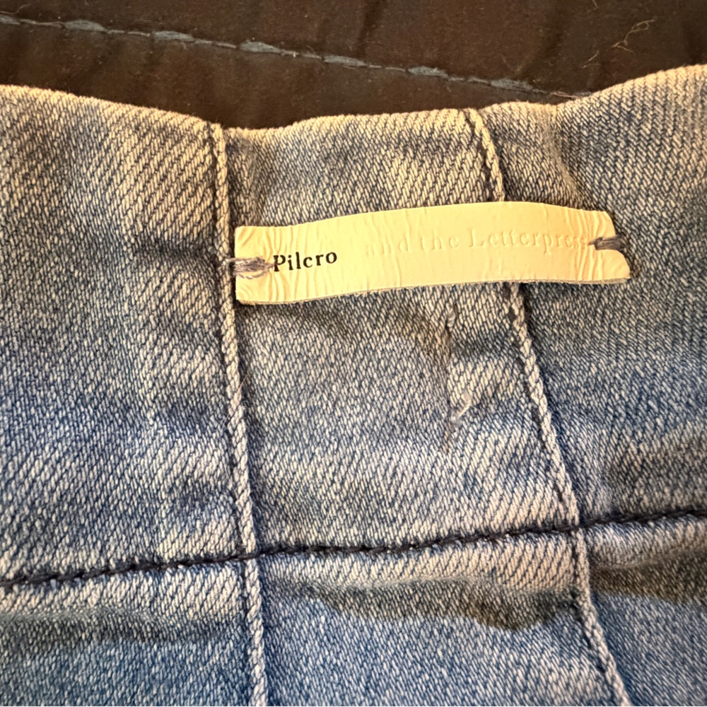 Anthropologie Pilcro and the Letterpress Light Blue Cropped Wide-Leg Jeans, 27P - Picture 7 of 8